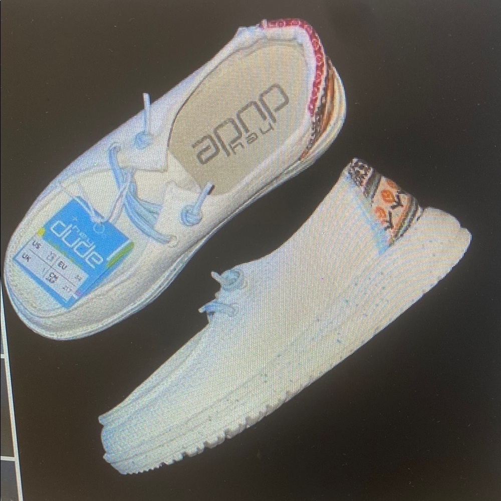 Hey Dude KIDS Shoes Wendy White Aztec Slip On